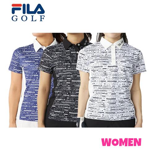FILA GOLF フィラ755-644WOMEN レディースデジタル柄半袖シャツ