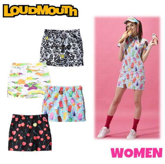 LOUDMOUTH ラウドマウス765-353WOMEN レディースECOベントメッシュ 柄スカート