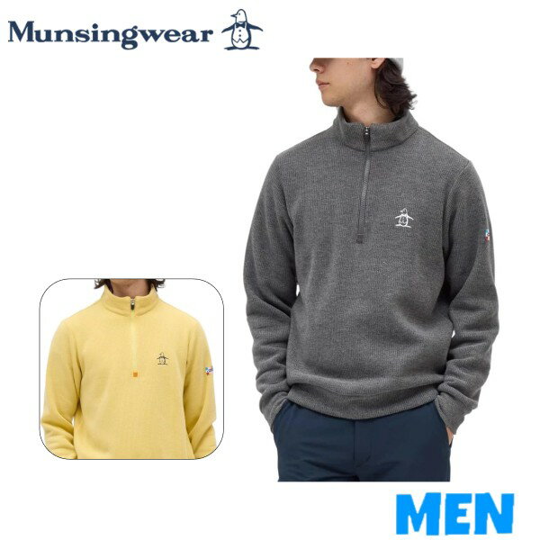 ▼▲▼▲▼ポイント10倍！▼▲▼▲▼ Munsingwear マンシングウェアMG5FSW80MMEN メンズ吸湿発熱スタンドカラー ..