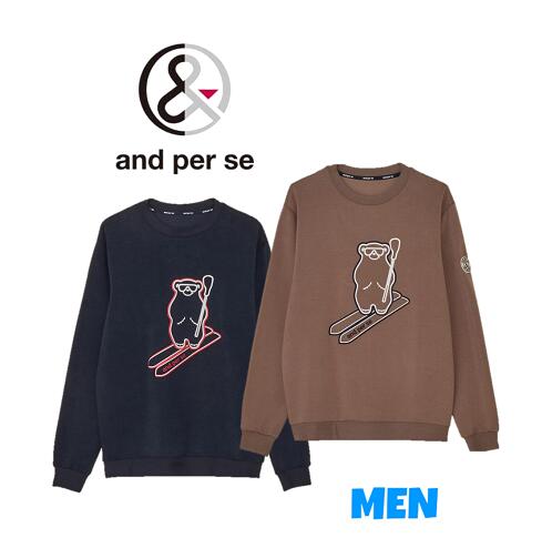 ▼▲▼▲▼ポイント10倍！▼▲▼▲▼and per se アンパスィAMF6215J3MEN メンズマシュマロスウェット トレーナー