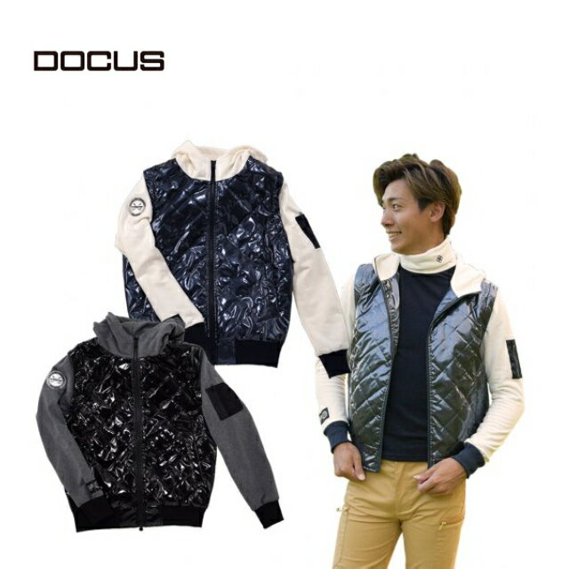 ドゥーカス DOCUS ゴルフウェア ブルゾン ボリューム 2Way ジャケット DCM21A004 秋 冬 アパレル ゴルフ ウェア メンズ [あす楽] 防寒 冬ゴルフ スポーツウェア メンズファッションのサムネイル