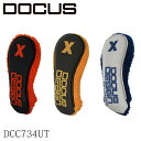 【ポイント5倍】ドゥーカス DOCUS メンズゴルフ ヘッドカバー UT用 ネイビー×オレンジ、ダークグレイ×イエロー、ライトグレー×ロイヤルブルー あす楽