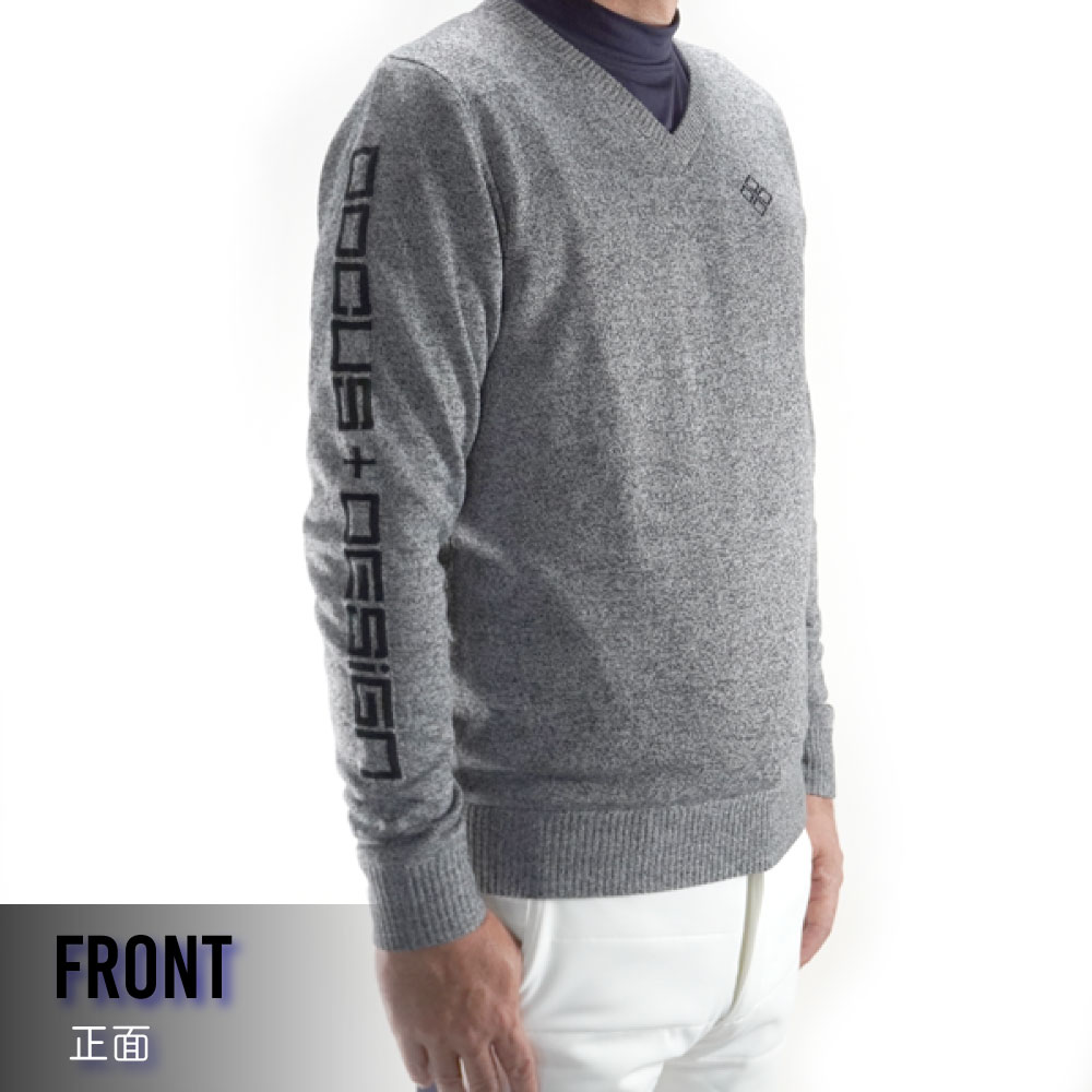 【2025年秋冬新作】DOCUS ドゥーカス | ゴルフウェア DD Vネック セーター | メンズ | おしゃれ メンズファッション シンプル かっこいい 防風 | ネイビー ブラック | M L XL 3L | ニット | DCM25A023