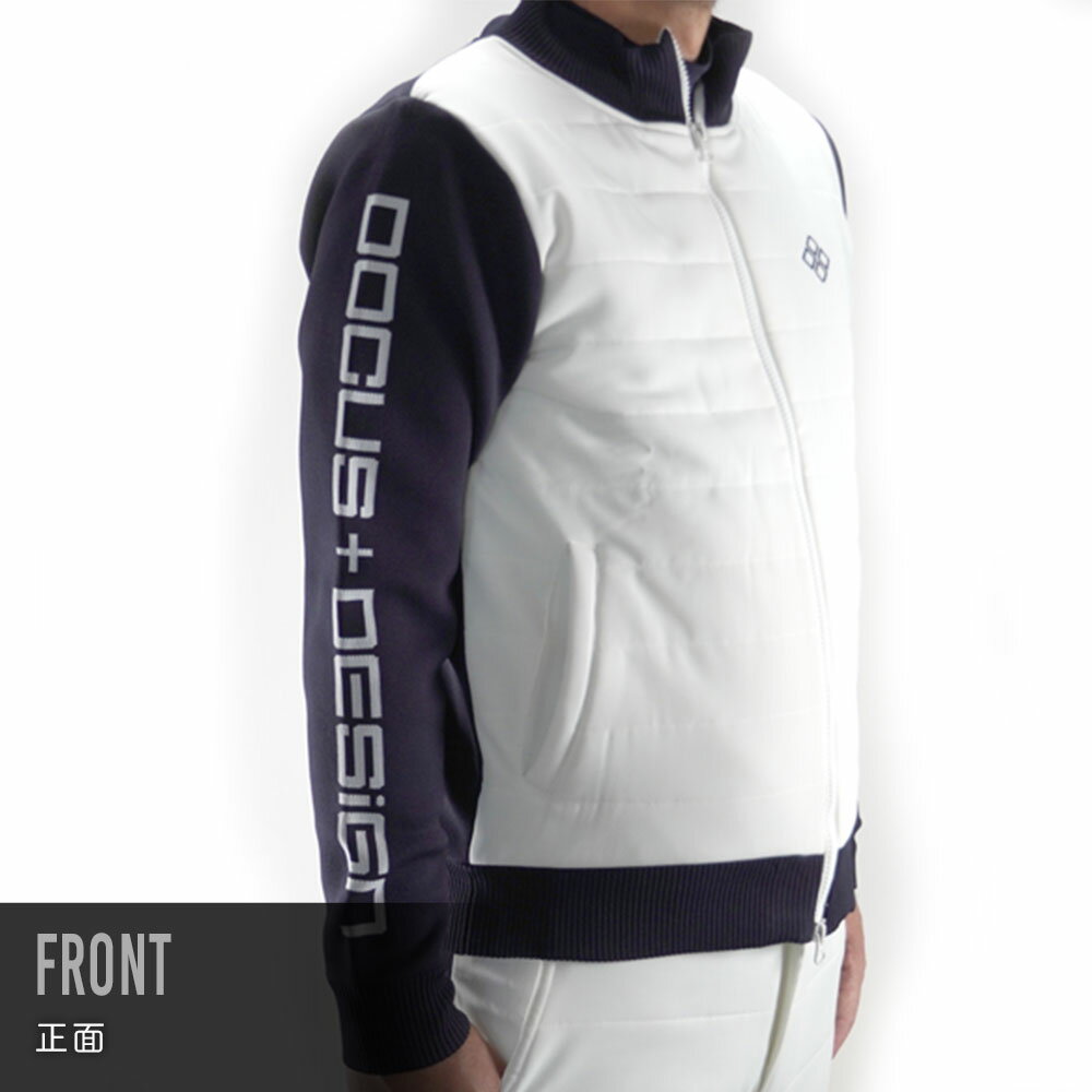 【2025年秋冬新作】DOCUS ドゥーカス | ゴルフウェア DD ボリューム ジャケット | メンズ | おしゃれ メンズファッション シンプル かっこいい | ホワイト ネイビー | M L XL 3L | 中綿 | DCM25A020