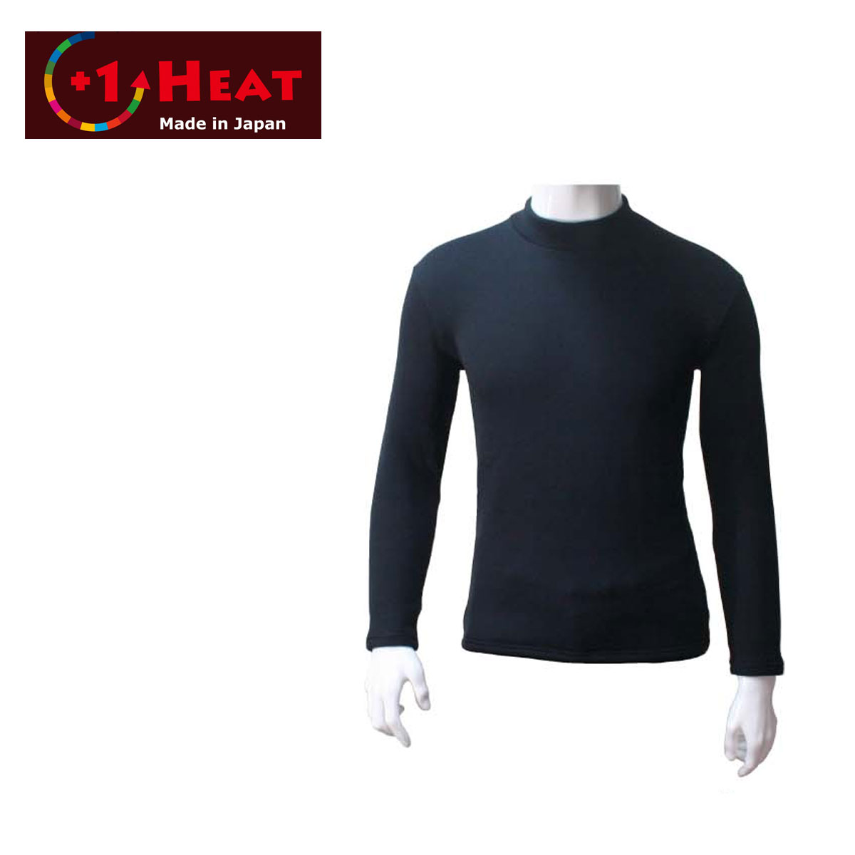 （メーカーお取り寄せ）+1 HEAT 男女兼用 防寒 インナーシャツ プラスワンヒート 防寒インナー シャツ 冬用 ゴルフ 日本製 裏起毛 ユニセックス