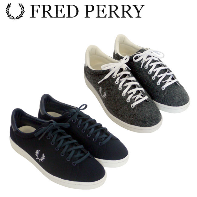 フレッドペリー フレッドペリー FRED PERRY スニーカー ブロー ウール BREAUX WOOL F29637 ネイビー(01) グレー(30) あす楽