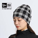 【セール品】ニューエラ ブロックチェック柄ニット帽 ゴルフウェア レディース 秋冬 ゴルフ女子 CURUCURU