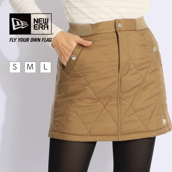 ニューエラ 【帯電防止】サイドリブ中綿スカート ゴルフウェア レディース 秋冬 ゴルフ女子 CURUCURU