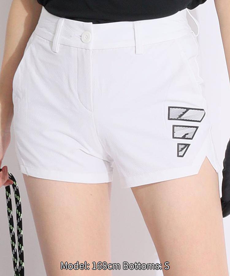 【セール品】 アディダスゴルフ サイドロゴプリントショートパンツ ゴルフウェア レディース 春夏 ショートパンツ ゴルフ女子 CURUCURU