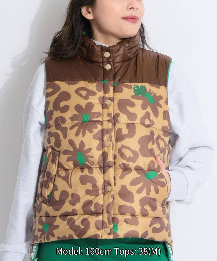 アルチビオ 選べるデザインスタンドネック中綿ベスト ゴルフウェア レディース 秋冬 ゴルフ女子 CURUCURU