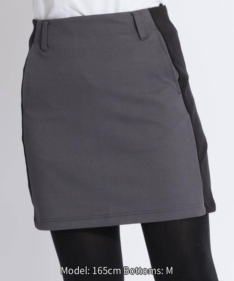 アンサネス サイドスウェット切替スカート ゴルフウェア レディース 秋冬 台形 ゴルフ女子 CURUCURU