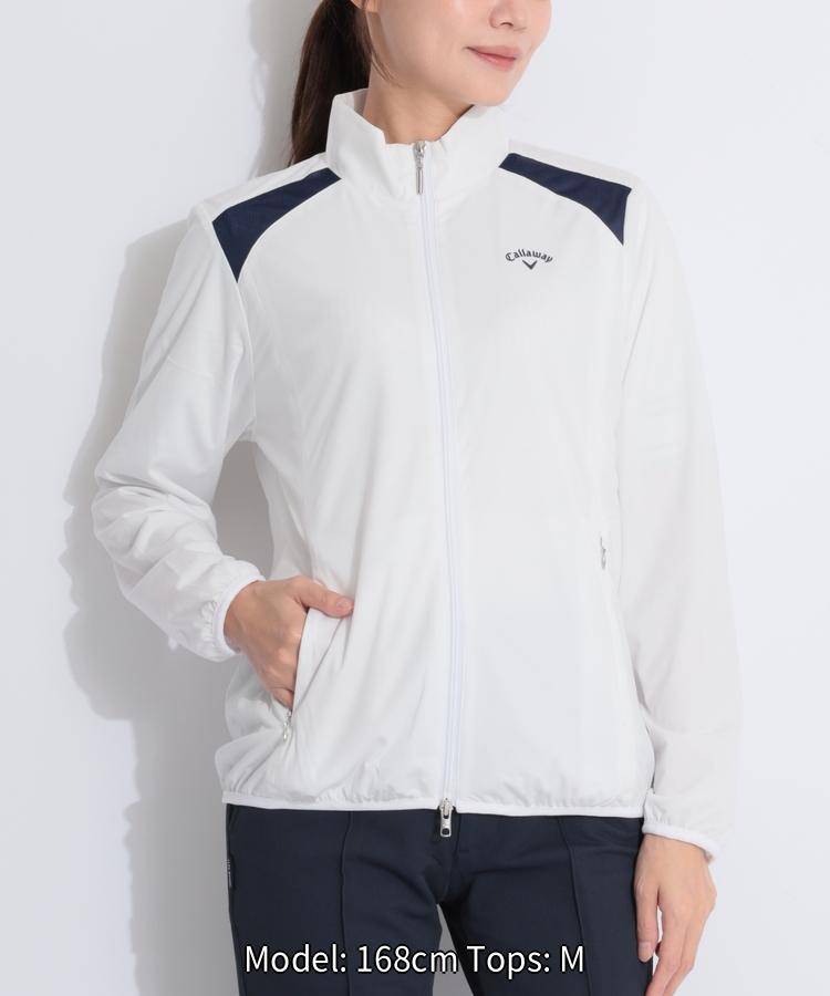 キャロウェイ 【防風撥水】メッシュ切替フルジップブルゾン ゴルフウェア レディース 秋冬 ゴルフ女子 CURUCURU
