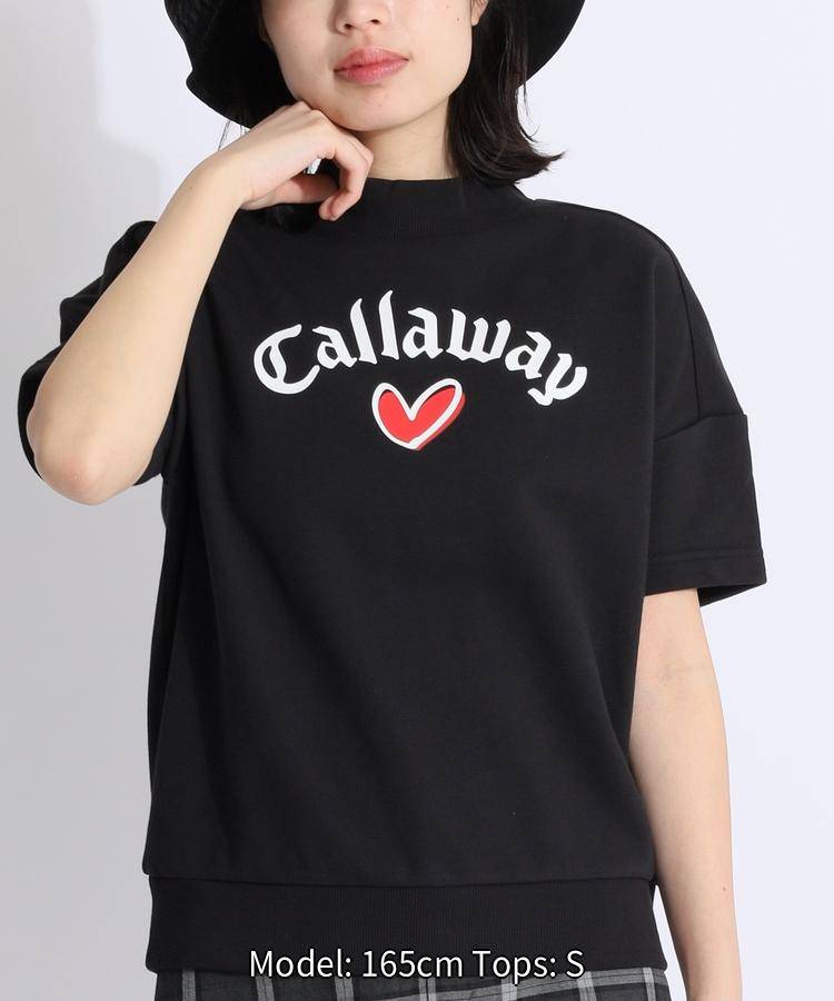 【セール品】 キャロウェイ 【LOVECALLAWAY】スウェット半袖プルオーバー ゴルフウェア レディース 春夏 ゴルフ女子 CURUCURU