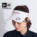 ニューエラ 【HelloKitty】【抗菌】キティちゃんツイルサンバイザー(ホワイト) ゴルフウェア レディース 春夏 ゴルフ女子 CURUCURU