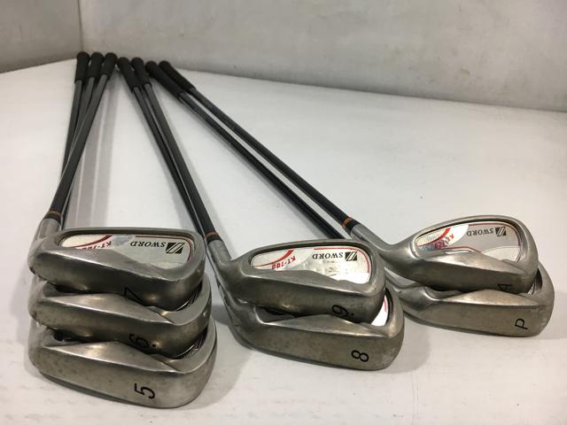 お買い得品！【3980円以上で送料無料】【即納】【中古】(7本セット)カタナゴルフ SWORD KT700 アイアン BLUE LIGHT 5〜9.P.A