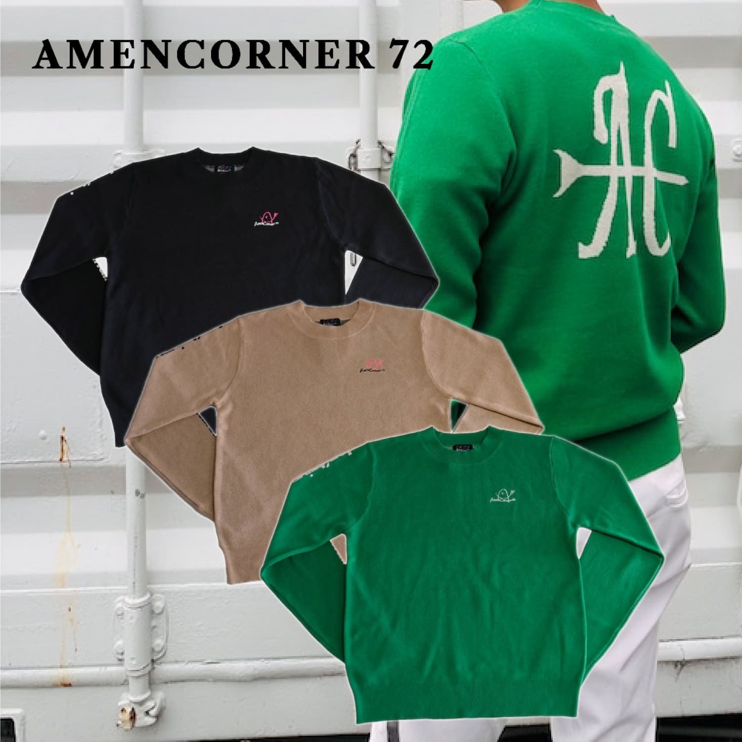 ゴルフウェア AMENCORNER 72 アーメンコーナー PULLOVER プルオーバー ニット アメコナ メンズ 1