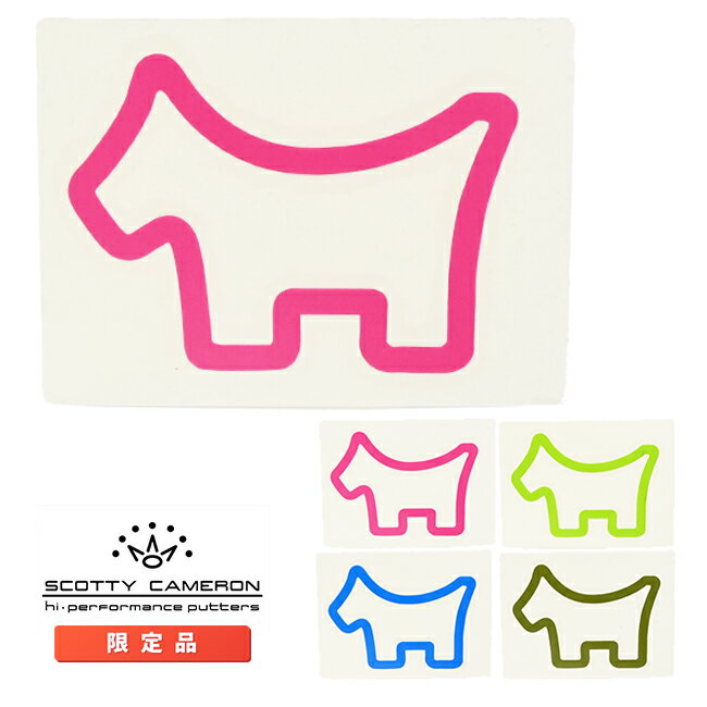 スコッティキャメロン クッキーカッタードッグ ステッカー Scotty Cameron COOKIE CUTTER DOG STICKER Pink / Blue / Lime / Olive スコッティドッグ