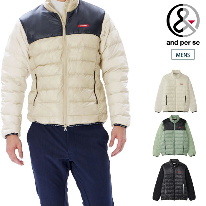 【30%OFF SALE】and per se アンパスィ メンズ エナジーコクーン中綿ブルゾン マルチストレッチ/耐久撥水/保温 AMF1123G2 CACD_02