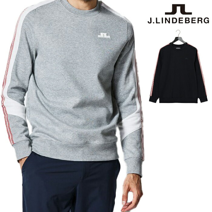 【20%OFF SALE】J.LINDEBERG ジェイリンドバーグ メンズ ラバープリントクルーネック 071-39912 秋冬2023