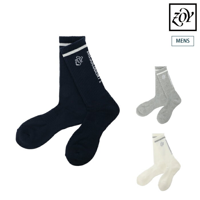ZOY ゾーイ メンズ リブクルーソックス 071789850 定番商品 秋冬 2024【メール便可】