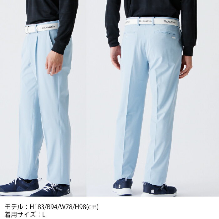 【50%OFF SALE】Black＆white ブラック＆ホワイト メンズ SummerWoolfeelワンタックパンツ BGS5103EB CACD_01