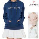 JUN&ROPE’ ジュンアンドロペ レディース スーティングジャージロゴ入り長袖フーディー ERM73060 CACD_01