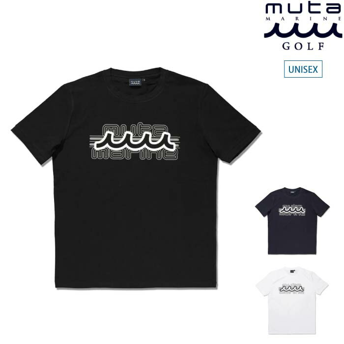 muta MARINE GOLF ムータマリンゴルフ メンズ レディース タイポライン Tシャツ 全3色 ストレッチ MMAX-434323 CACD_01