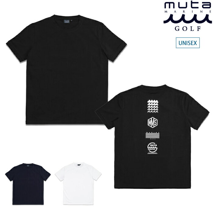 muta MARINE GOLF ムータマリンゴルフ メンズ レディース バーチカルロゴ Tシャツ 全3色 ストレッチ MMAX-434347 CACD_01