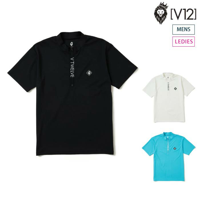 V12 ヴィトゥエルブ メンズ レディース ZIP UP MOCK 吸水速乾 モックネック V122310-MK03 CACD_01