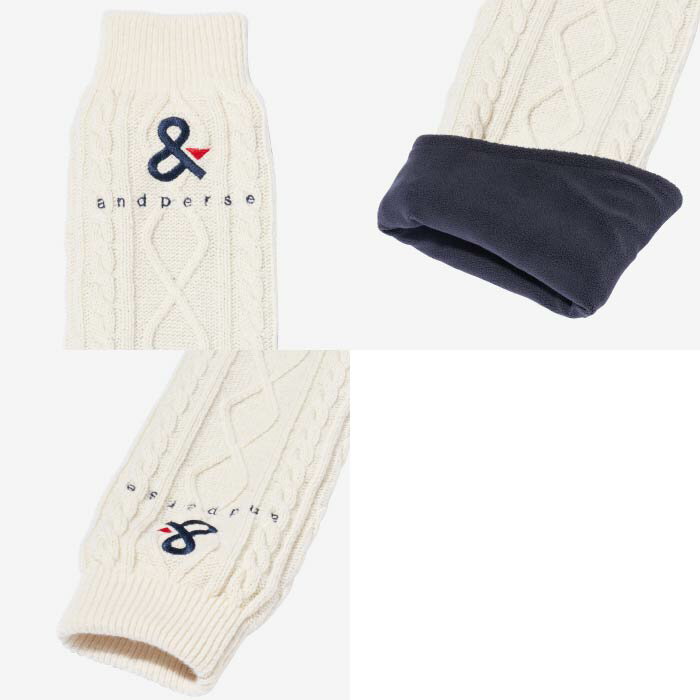 【30%OFF SALE BLACK FRIDAY】and per se アンパスィ レディース ゴルフ ケーブルニットレッグウォーマー AFF8324 CACE_02