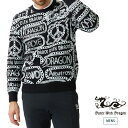 【30%OFF SALE】Dance With Dragon ダンスウィズドラゴン ゴルフウェア メンズ チェーンジャガードニット d1-660120 CACE...