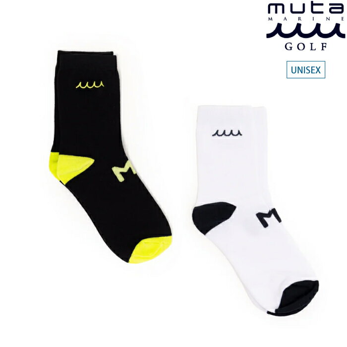 muta MARINE GOLF ムータマリンゴルフ メンズ レディース クルーソックス MMBG-448007 秋冬 2024【メール便可】
