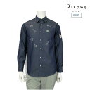 【30%OFF SALE】 ピッコーネクラブ ゴルフウェア メンズ 長袖 線画デニムシャツ C425908 秋冬 2024