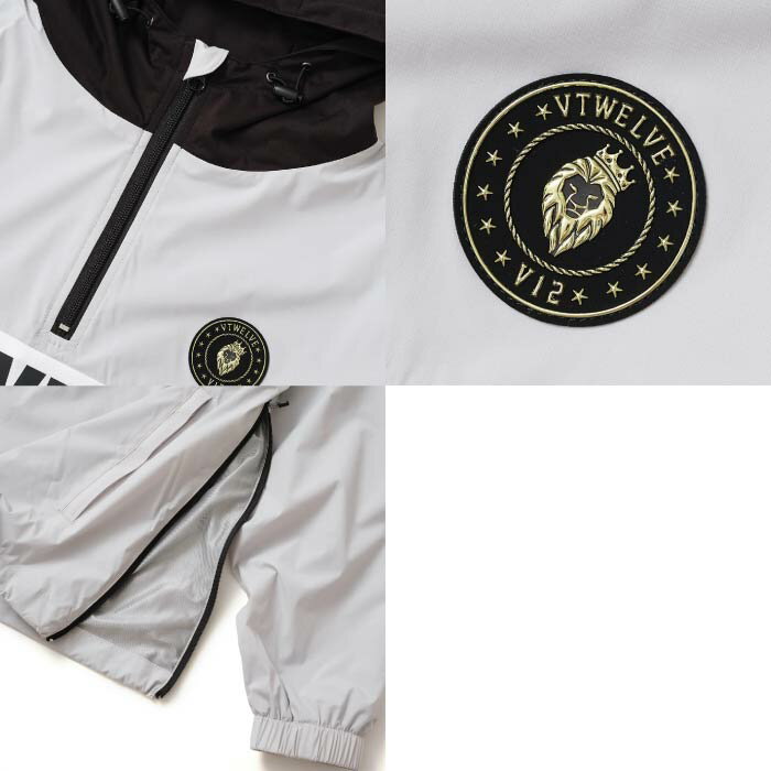 V12 ヴィトゥエルブ ゴルフウェア メンズ PRCT JKT ハーフジップナイロンジャケット はっ水 防風 ストレッチ 保温 V122420-JK04 CACE_02