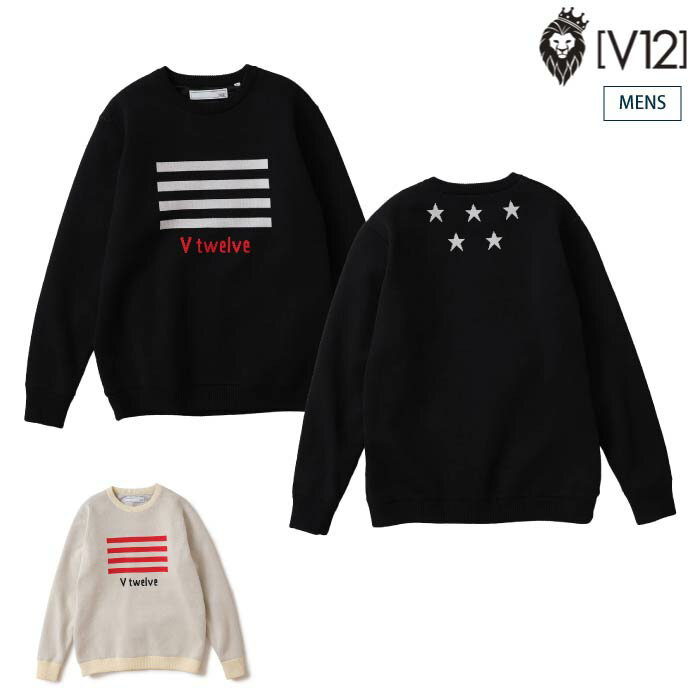 V12 ヴィトゥエルブ ゴルフウェア メンズ US KNIT ニット 防風裏地 V122420-KN01 秋冬 2024