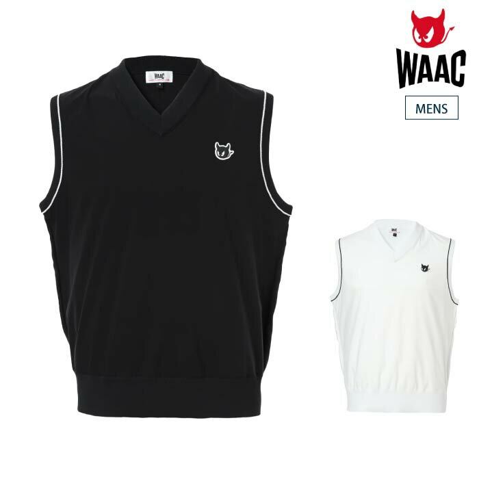 WAAC ワック メンズ ゴルフウェア MENS ハイブリッドニットベスト 072244721 秋冬 2024
