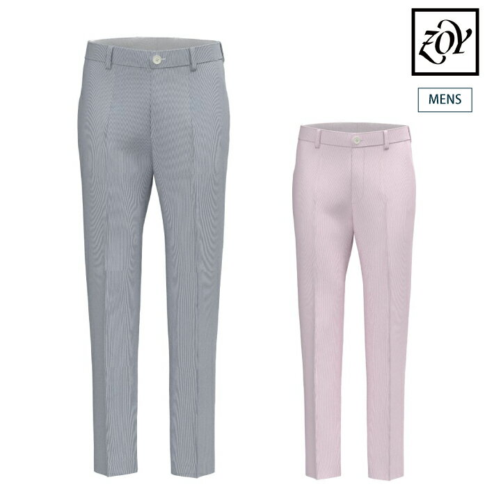 ZOY ゾーイ ゴルフパンツ ゴルフウェア メンズ MENS 二重織遮熱ストライプ ロングパンツ UVカット性 071444402 秋冬 2024