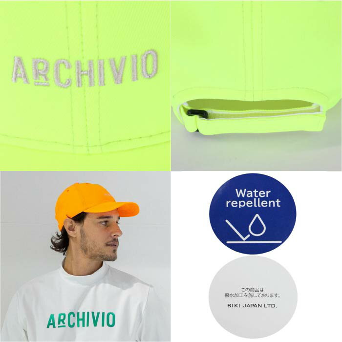【30%OFF SALE】archivio アルチビオ メンズ 撥水キャップ ネオンカラー A360302 CACE_01