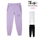 【30%OFF SALE】Dance With Dragon ダンスウィズドラゴン ゴルフパンツ ゴルフウェア レディース プリーツリブジョグパンツ ストレッチ...