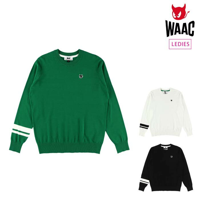 WAAC ワック レディース WOMENS ソフトタッチベーシックニット 長袖プルオーバー 072242762 春夏 2024