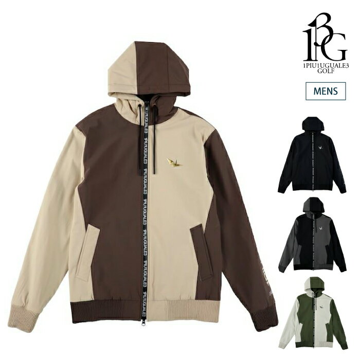 1PIU1UGUALE3 GOLF ウノピゥウノウグァーレトレゴルフ ゴルフウェア メンズ 113 GOLF CRAZY ZIP PARKER ジップパーカー ...