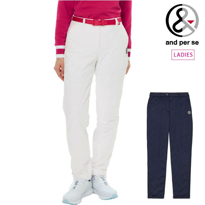 and per se アンパスィ ゴルフウェア レディース エアジャスター中わたパンツ マルチストレッチ はっ水..