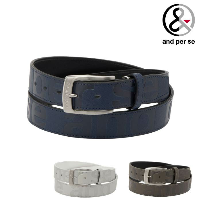 and per se アンパスィ ゴルフウェア メンズ ベルト 長さ調整機能オメガ付き AMF7405 秋冬 2025