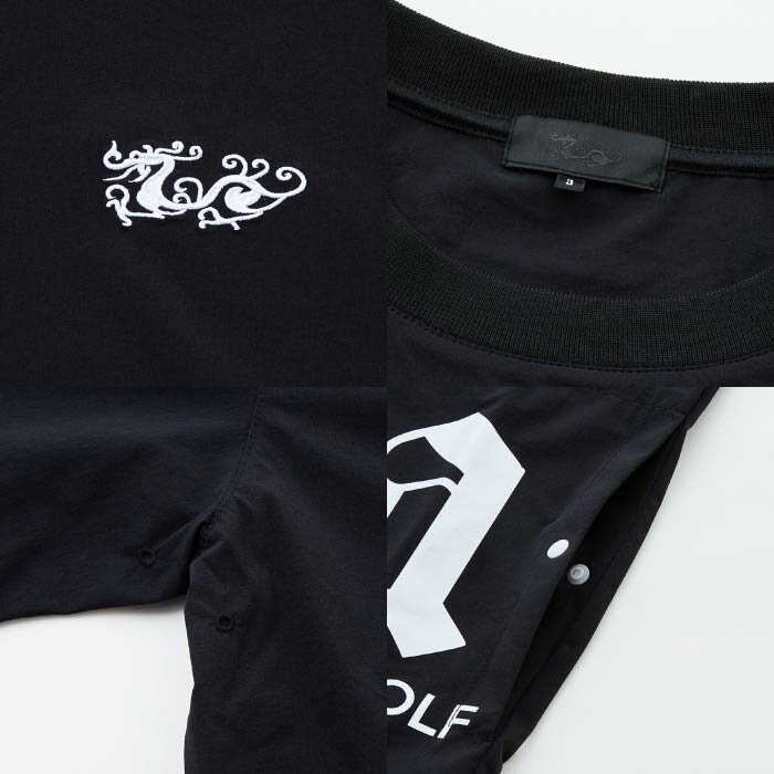 Dance With Dragon ダンスウィズドラゴン ゴルフウェア メンズ ナイロンライトクロスブルゾン プルオーバー 4WAYストレッチ 接触冷感 撥水加工 日本製 セットアップ対応 D1-380110 秋冬 2025