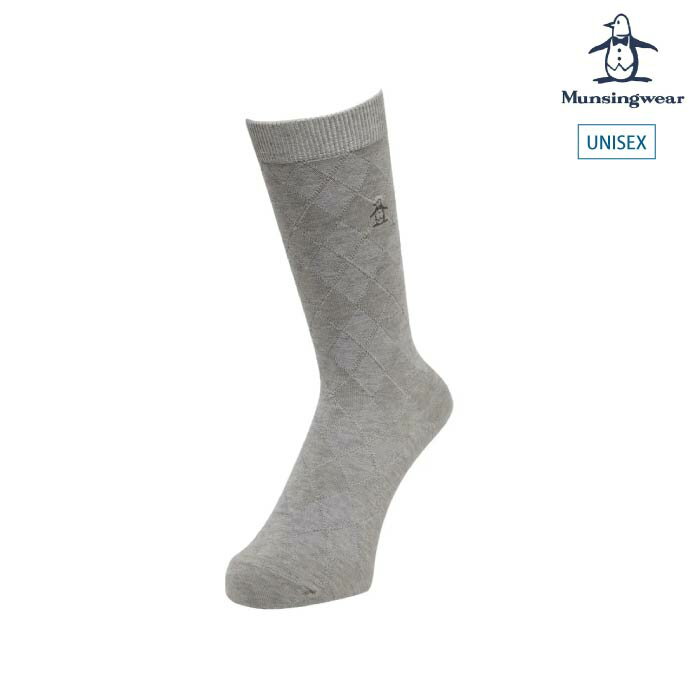 Munsingwear マンシングウェア ゴルフウェア メンズ クルー丈地柄ソックス Made in Japan mg5fso09m 秋冬 2025【メール便可】