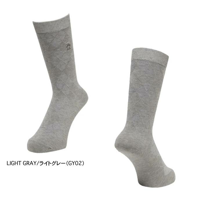 Munsingwear マンシングウェア ゴルフウェア メンズ クルー丈地柄ソックス Made in Japan mg5fso09m 秋冬 2025【メール便可】