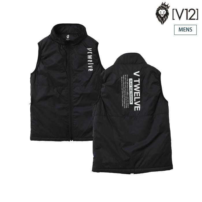 V12 ヴィトゥエルブ ゴルフウェア メンズ FLUFFY VEST 中綿ベスト 軽量 撥水 防風 保温 v122520-jk07 秋冬 2025