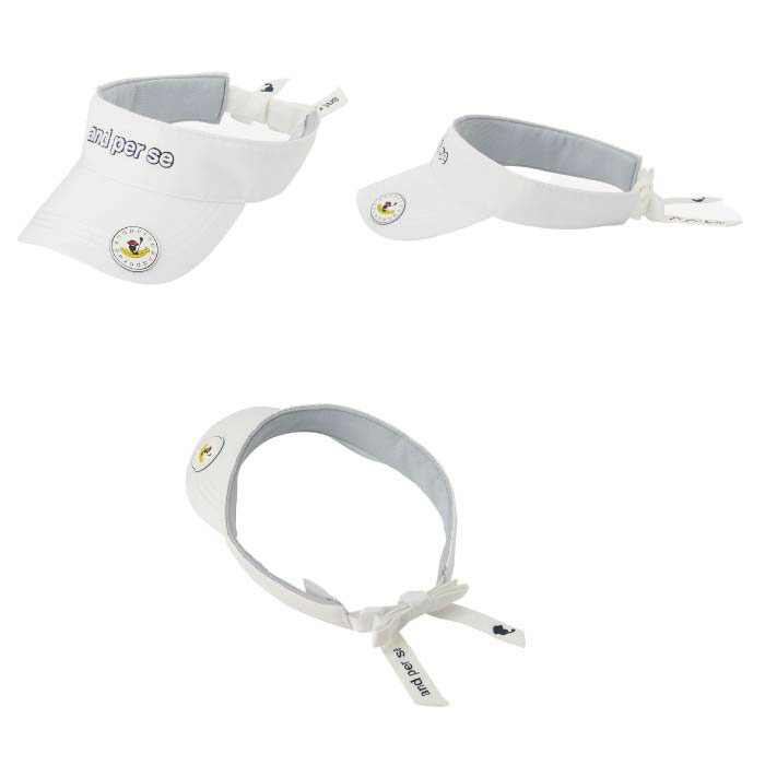 【20%OFF SALE】and per se アンパスィ ゴルフウェア レディース バイザー UVプロテクト afs8715 春夏 2025