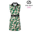 CPG GOLF シーピージーゴルフ ゴルフウェア レディース FLOWER MOTIF ONE PIECE NS 高機能素材 速乾性 2WAYストレッチ UV...