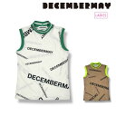 DECEMBERMAY ディセンバーメイ ゴルフウェア レディース ノースリーブポロ Pile jacquard sleeve less mock neck /...